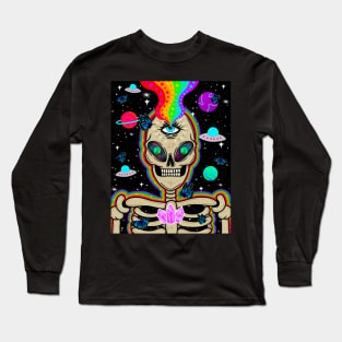 Ancient alien skully Long Sleeve T-Shirt